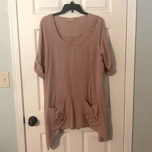 Soft surrounding, mauve, tunic.